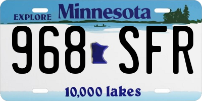 MN license plate 968SFR