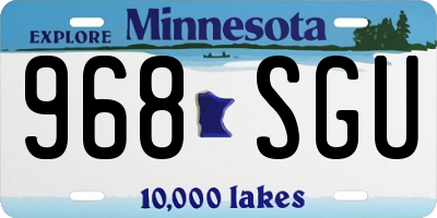 MN license plate 968SGU