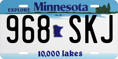 MN license plate 968SKJ