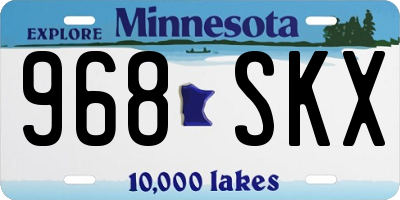 MN license plate 968SKX