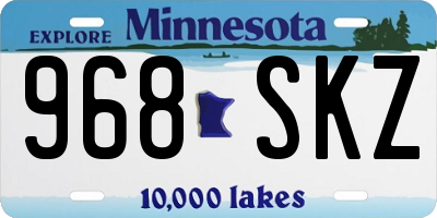 MN license plate 968SKZ
