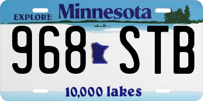 MN license plate 968STB
