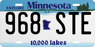MN license plate 968STE