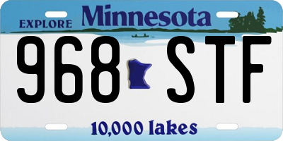 MN license plate 968STF