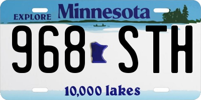 MN license plate 968STH