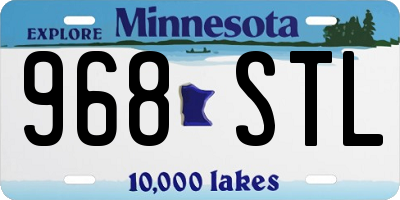 MN license plate 968STL