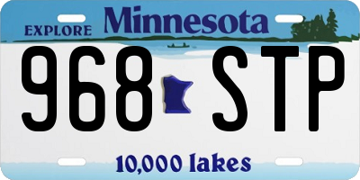 MN license plate 968STP