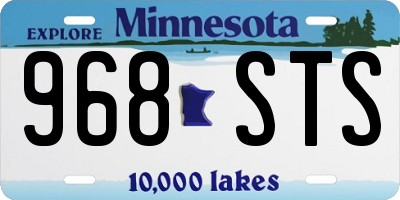 MN license plate 968STS