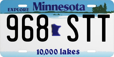 MN license plate 968STT