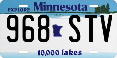 MN license plate 968STV