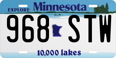 MN license plate 968STW