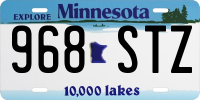 MN license plate 968STZ