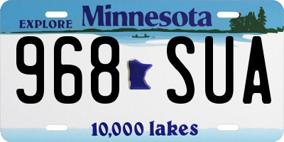 MN license plate 968SUA