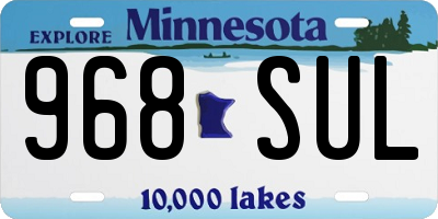 MN license plate 968SUL