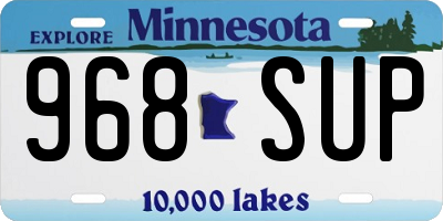 MN license plate 968SUP