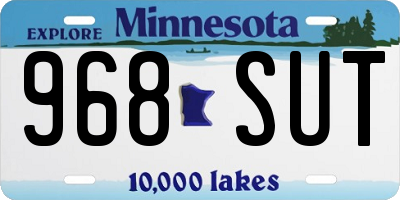 MN license plate 968SUT