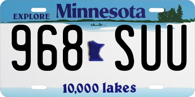 MN license plate 968SUU