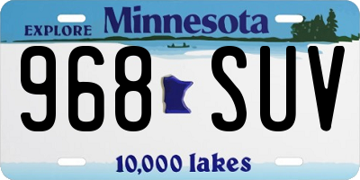 MN license plate 968SUV