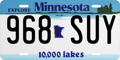 MN license plate 968SUY