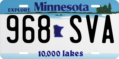 MN license plate 968SVA