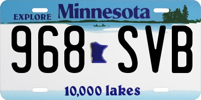 MN license plate 968SVB