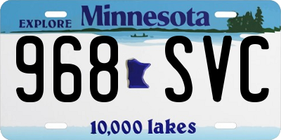 MN license plate 968SVC