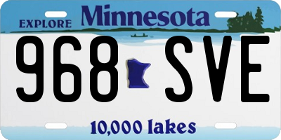 MN license plate 968SVE