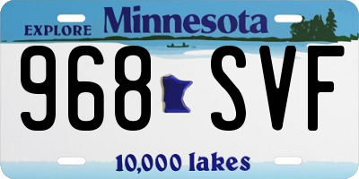 MN license plate 968SVF