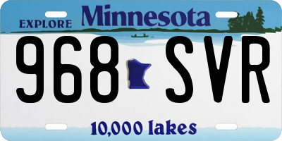 MN license plate 968SVR