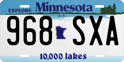 MN license plate 968SXA