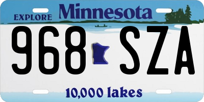 MN license plate 968SZA