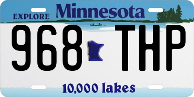 MN license plate 968THP