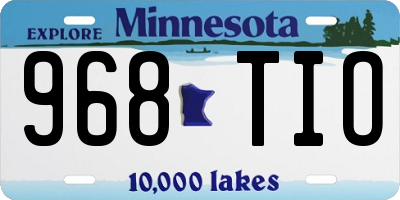 MN license plate 968TIO