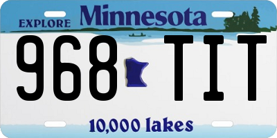 MN license plate 968TIT