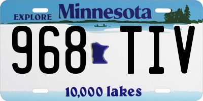 MN license plate 968TIV