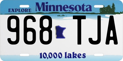 MN license plate 968TJA