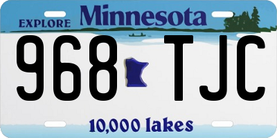 MN license plate 968TJC