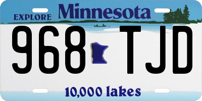 MN license plate 968TJD