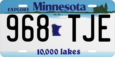 MN license plate 968TJE