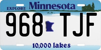 MN license plate 968TJF