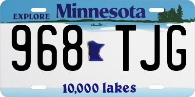 MN license plate 968TJG