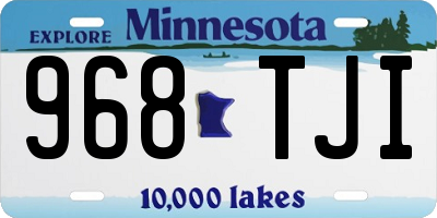 MN license plate 968TJI
