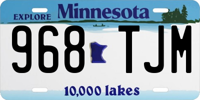 MN license plate 968TJM