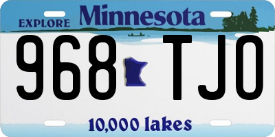 MN license plate 968TJO