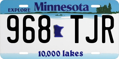 MN license plate 968TJR