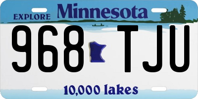 MN license plate 968TJU