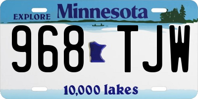 MN license plate 968TJW