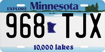MN license plate 968TJX