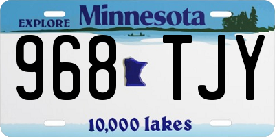 MN license plate 968TJY