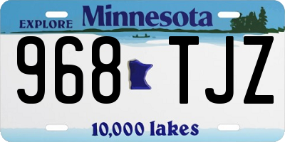 MN license plate 968TJZ